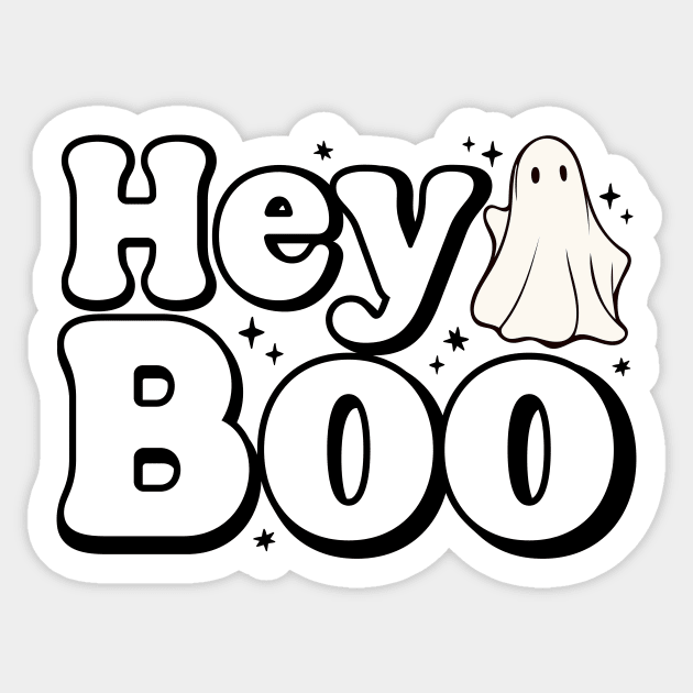 Hey Boo halloween ghost Sticker by theMstudio